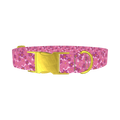 Floral Spring Dog Collar - metal gold