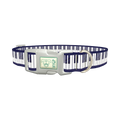 Piano Key Pattern Dog Collar - plastic silver