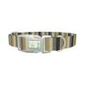 Honeycomb Stripe Dog Collar - plastic silver