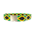 Jamaican Flag Dog Collar - metal rose gold