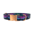 Northern Lights Dog Collar - metal rose gold