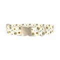 Bee and Sunflower Dog Collar - metal silver