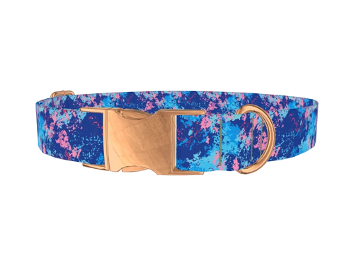 Abstract Paint Splash Dog Collar