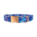 Abstract Paint Splash Dog Collar - metal rose gold