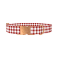 Geometric Plaid Dog Collar - metal rose gold