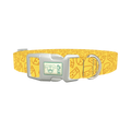 Cheese Slice Pattern Dog Collar - plastic silver