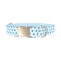 Blue Raindrop Dog Collar - metal silver