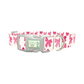 Pink Bow Dog Collar - plastic silver