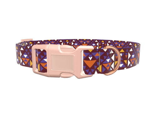 Tribal Triangle Pattern Dog Collar