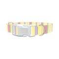 Pastel Stripe Dog Collar - plastic rose gold