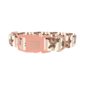 Floral Stripe Dog Collar - plastic rose gold