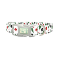 Playing Card Pattern Dog Collar - plastic silver