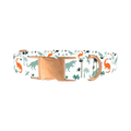 Dinosaur Jungle Dog Collar - metal rose gold