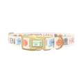 Halloween Embroidery Dog Collar - plastic silver