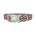 Tribal Geometric Stars Dog Collar - plastic silver