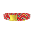 Ho Ho Snowflake Dog Collar - metal gold