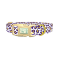 Leopard Print Dog Collar - plastic gold
