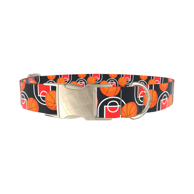 Basketball Court Dog Collar - metal gold