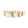 Hexagon Stripe 8870488211671 Dog Collar - metal gold