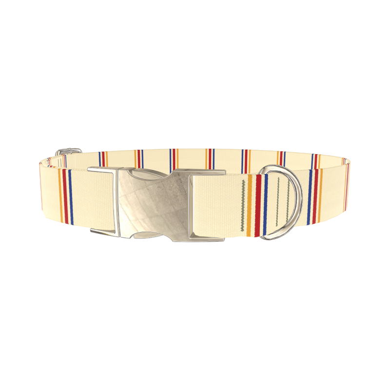 Hexagon Stripe 8870488211671 Dog Collar - metal gold