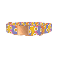 Groovy Smile Flower Dog Collar - metal rose gold