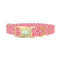 Groovy Heart Dog Collar - plastic gold