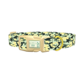 Light Green Camo Dog Collar - plastic gold