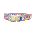 Patriotic USA Flag Dog Collar - plastic gold