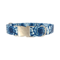 Spiral Tie Dye Dog Collar - metal gold
