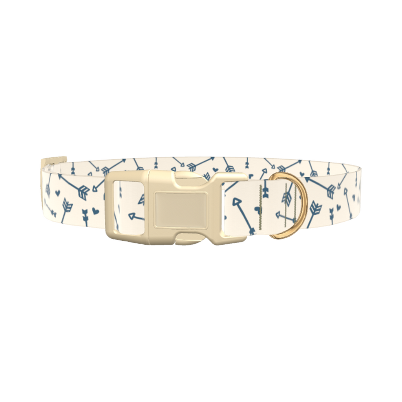 Heart Arrow Dog Collar - plastic rose gold