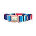 Vivid Stripe Dog Collar - plastic rose gold