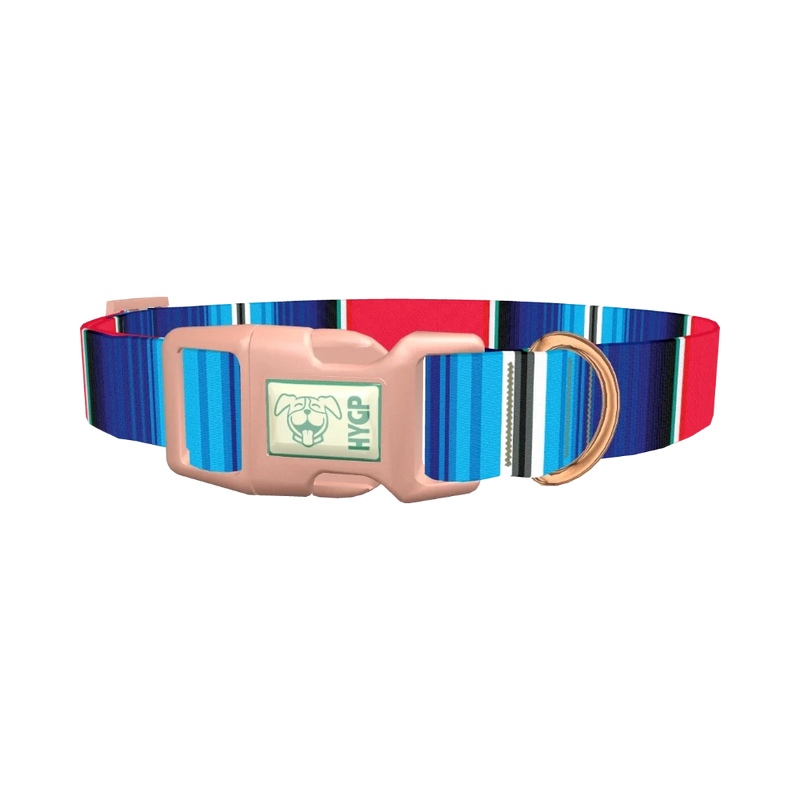 Vivid Stripe Dog Collar - plastic rose gold