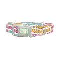 Positive Vibes Text Dog Collar - plastic silver