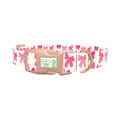 Pink Bow Dog Collar - plastic rose gold
