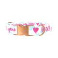 Romantic Heart Dog Collar - metal silver