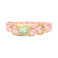 Christmas Deer Forest Dog Collar - plastic gold