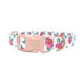 Leopard Floral Dog Collar - plastic gold