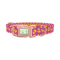 Pink Candy Corn Dog Collar - plastic rose gold