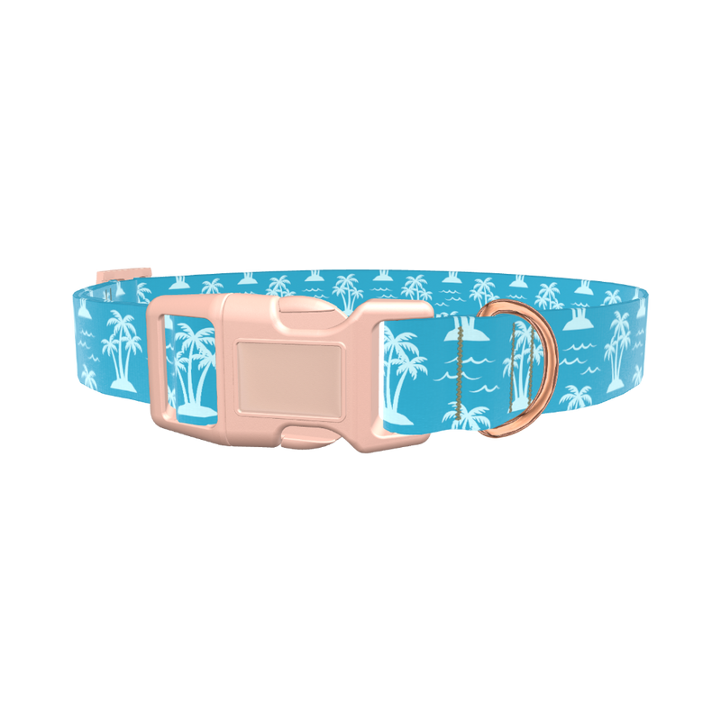 Tropical Island Dog Collar - plastic gold