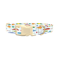 Colorful Lure Pattern Dog Collar - plastic silver