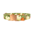 Pumpkin Floral Dog Collar - metal rose gold