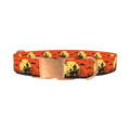 Halloween Haunted House Dog Collar - metal rose gold