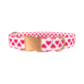 Pink Radiant Heart Dog Collar - metal rose gold
