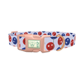 Patriotic Smiley Dog Collar - plastic rose gold