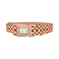 Geometric Cross Dog Collar - plastic rose gold