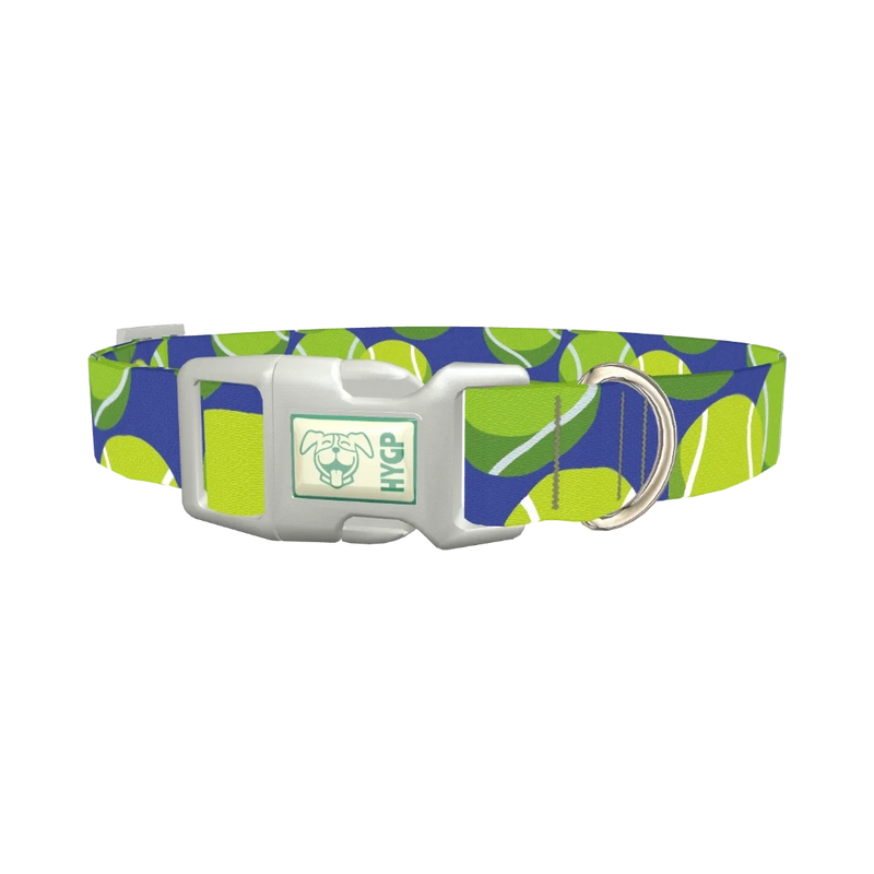 Tennis Ball Dog Collar - plastic silver