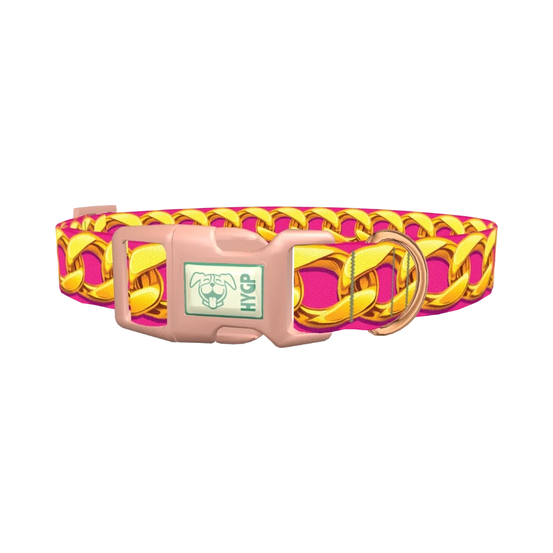 Gold Chain Dog Collar - plastic rose gold