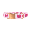 Ribbon Heart Dog Collar - metal rose gold
