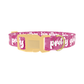 Lip Print Dog Collar - plastic gold