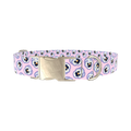 Floral Pansy Dog Collar - metal gold
